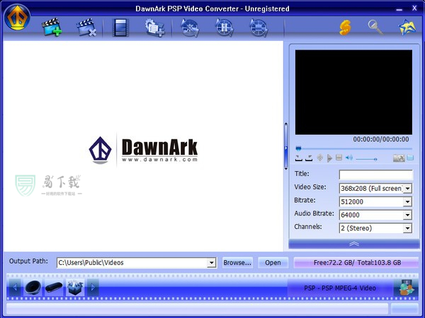 DawnArk PSP Video Converter(PSP视频格式转换器)