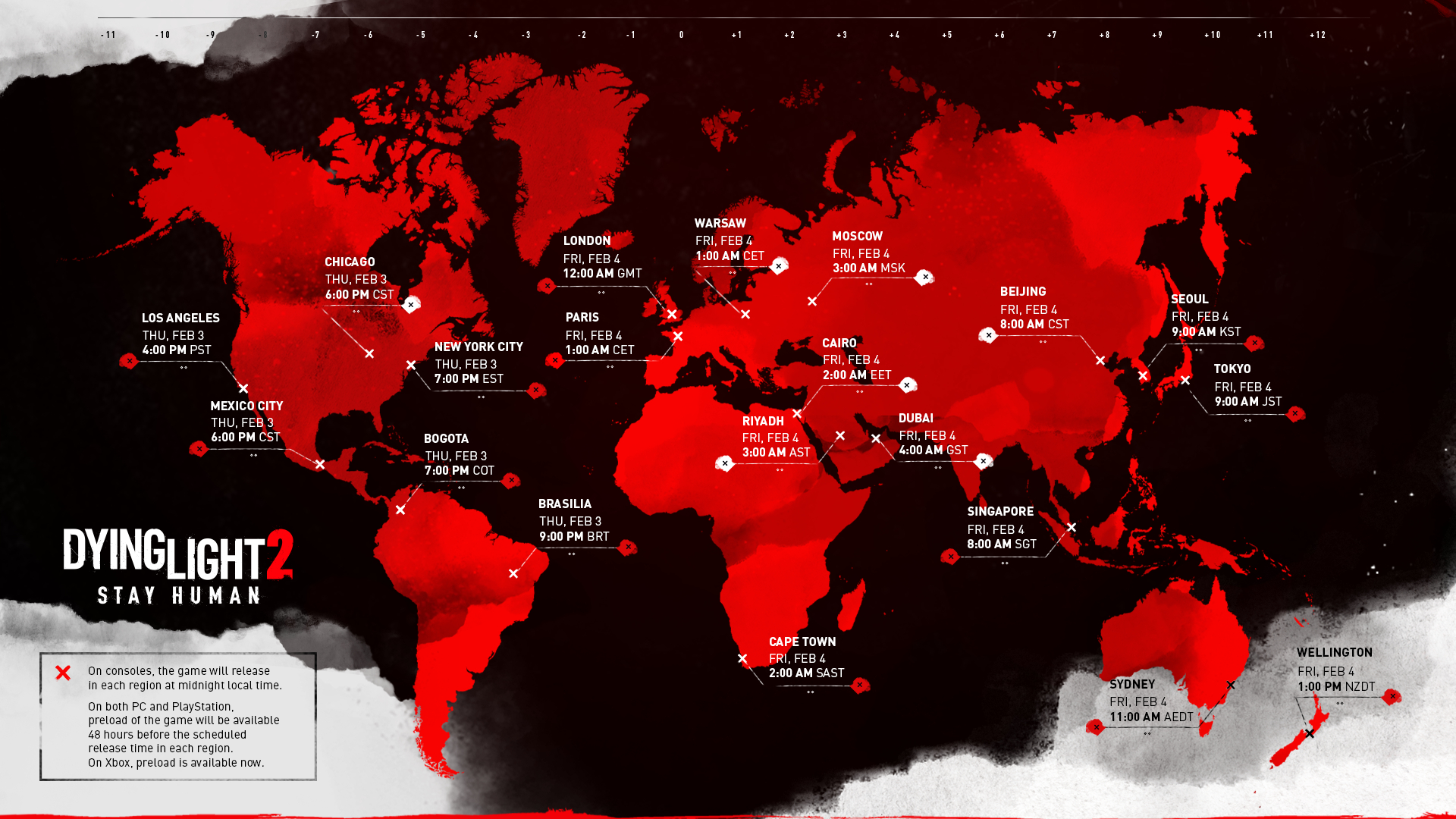 《消逝的光芒2：人与仁之战》发售及预载时间地图公布 大小约25-38GB(消逝的光芒2cg)